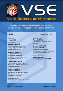 Revue VSE Vie et science de l'entrepriseN°200